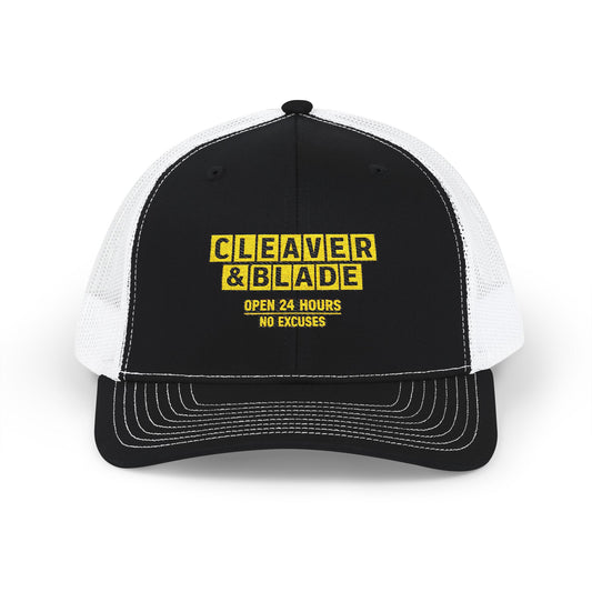 Cleaver & Blade™ "Open 24 Hours" Trucker Hat