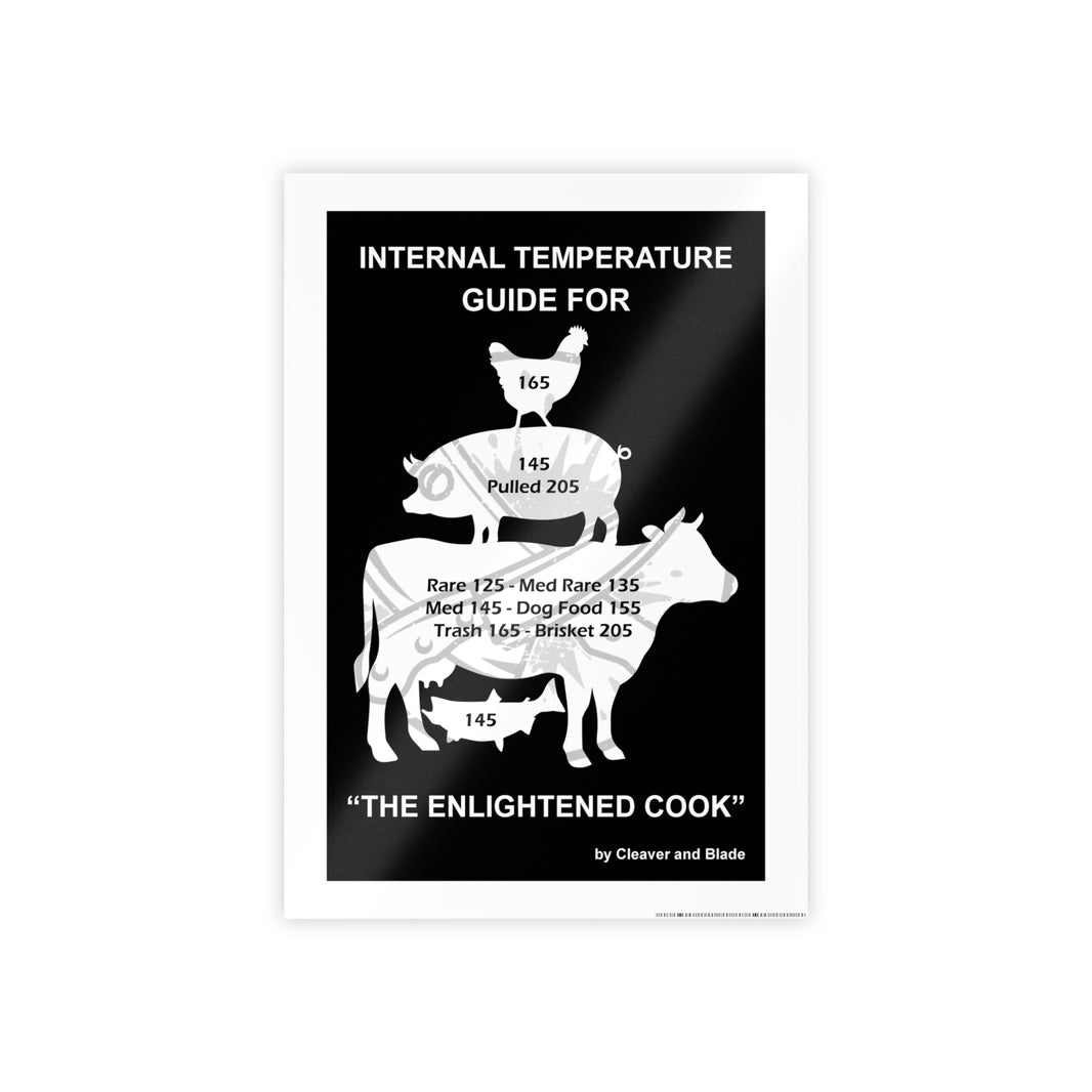 Cooking Temperature Poster — Internal Temperature Guide for Meat (The Enlightened Cook)