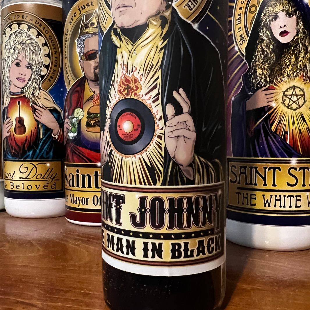image Saint Johnny The Man Candle Cleaverandblade.com