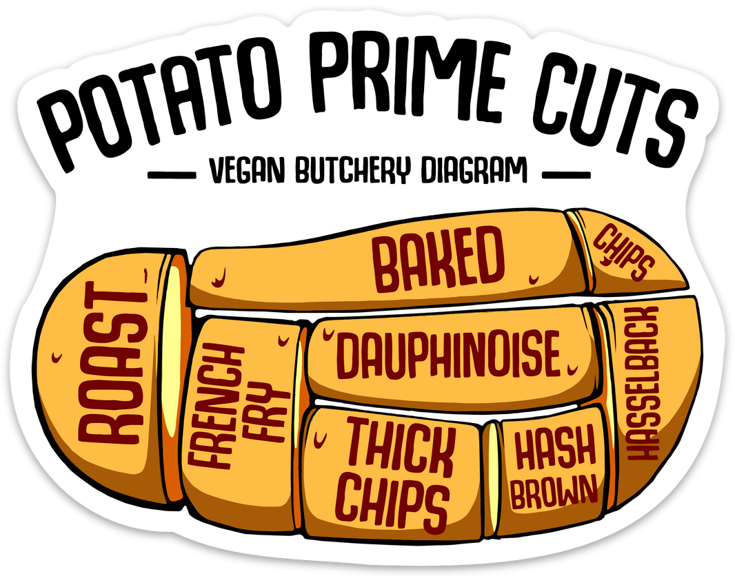 image The Potato Prime Cuts Sticker Cleaverandblade.com