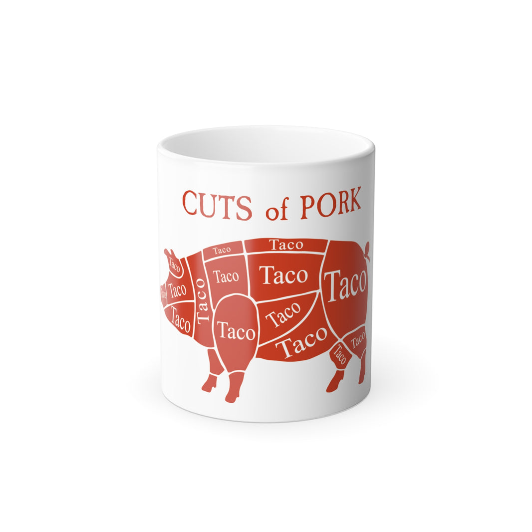 image Service Vessel-Chef Coffee Mug – “Cuts of Pork” Kitchen Humor Mug | Cleaver & Blade®