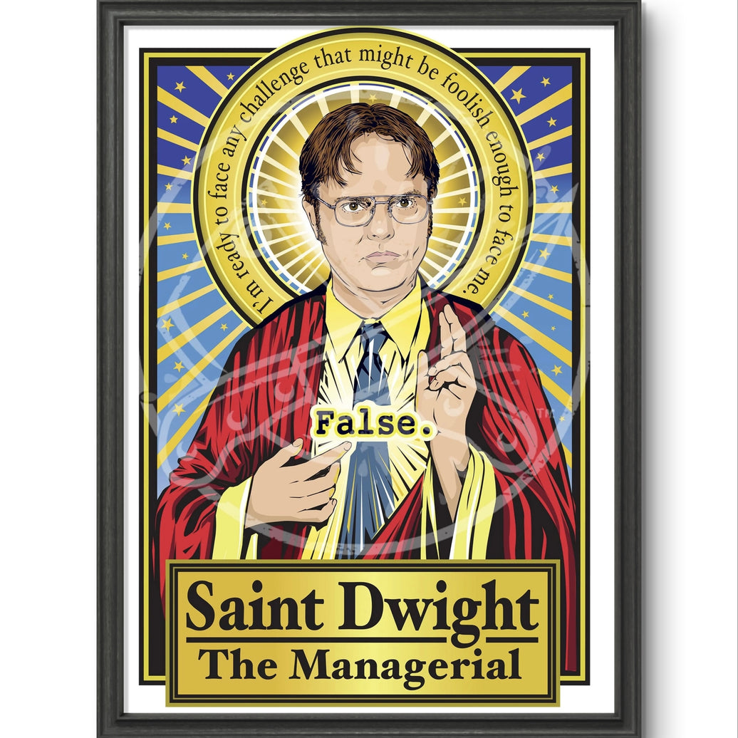 Saint Dwight The Managerial Poster Cleaverandblade.com