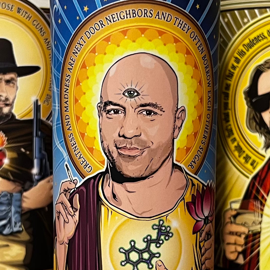 Saint Joe Rogan The Enlightened Candle Cleaverandblade.com