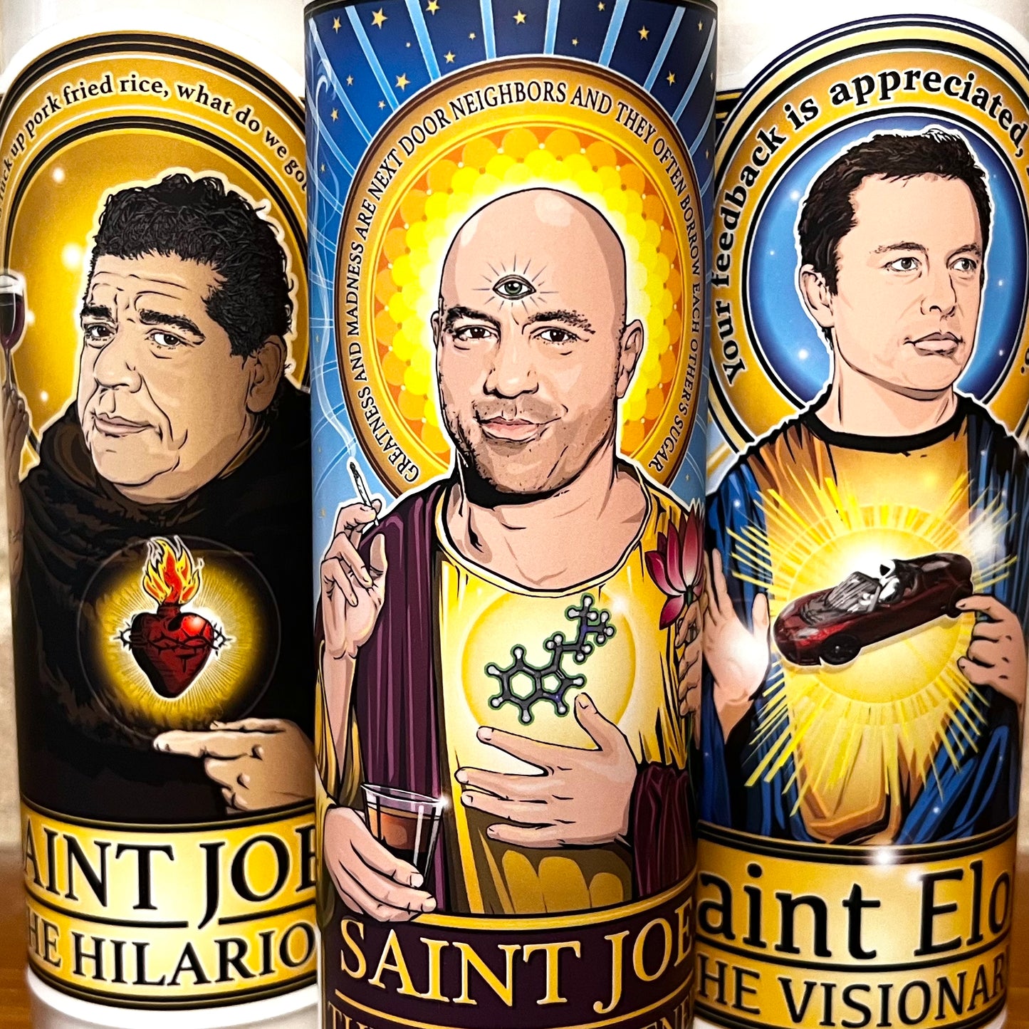 Saint Joe Rogan The Enlightened Candle Cleaverandblade.com