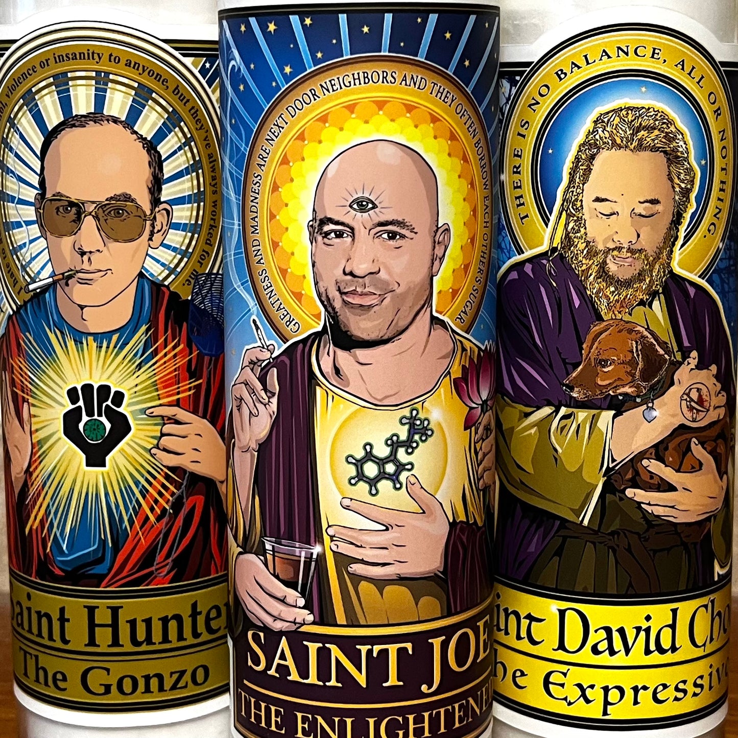 Saint Joe Rogan The Enlightened Candle Cleaverandblade.com