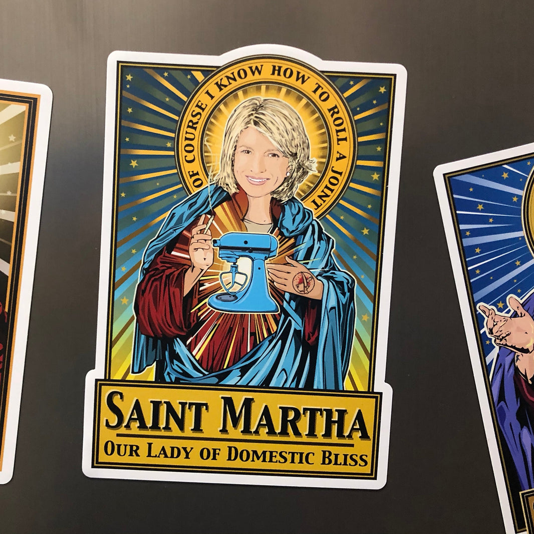 Our Lady of Domestic Bliss Magnet Cleaverandblade.com