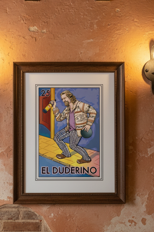Kitchen Wall Art – “El Duderino” Cult Parody Print | Cleaver & Blade®
