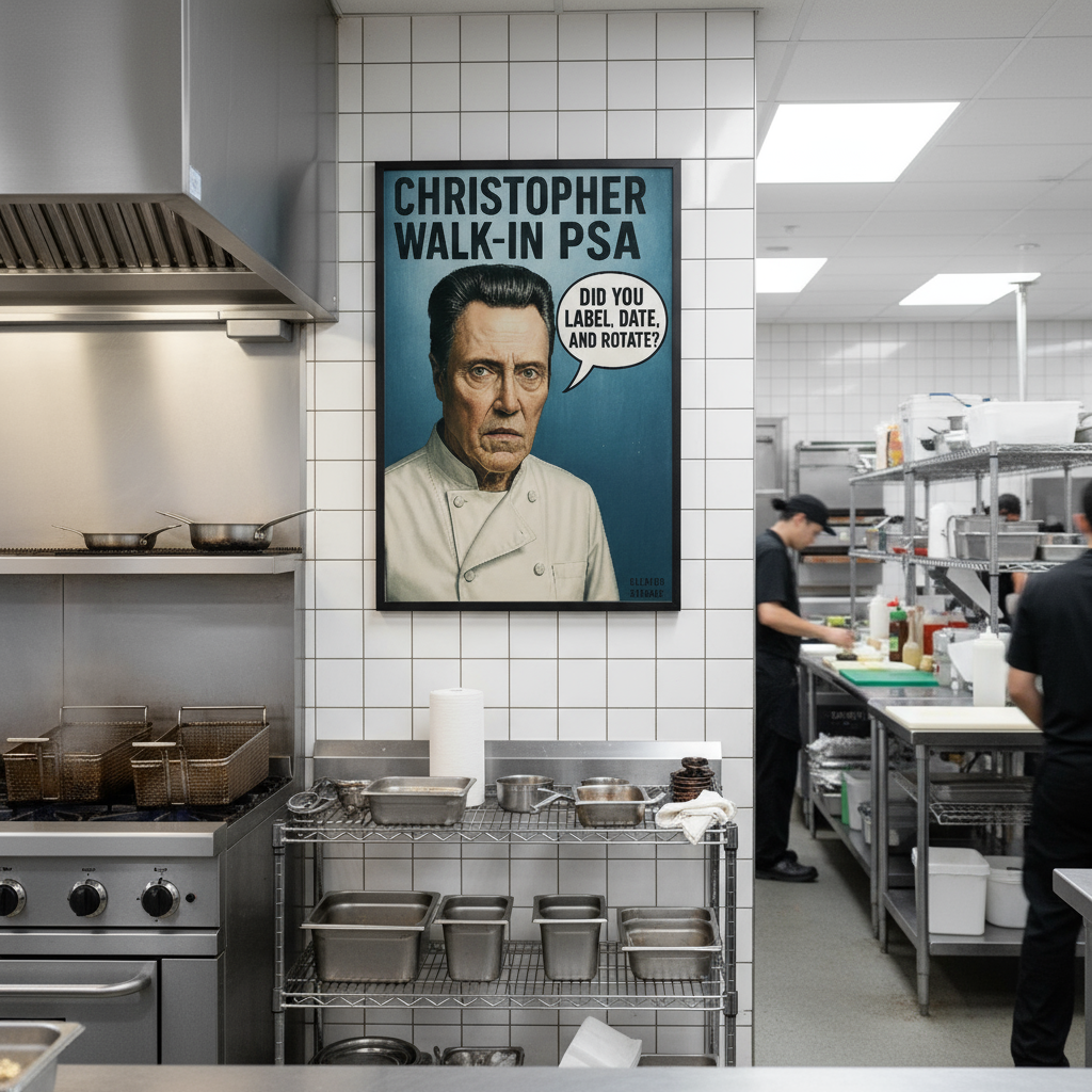 Kitchen Wall Art – Walk-In PSA Poster for Chefs | Cleaver & Blade®