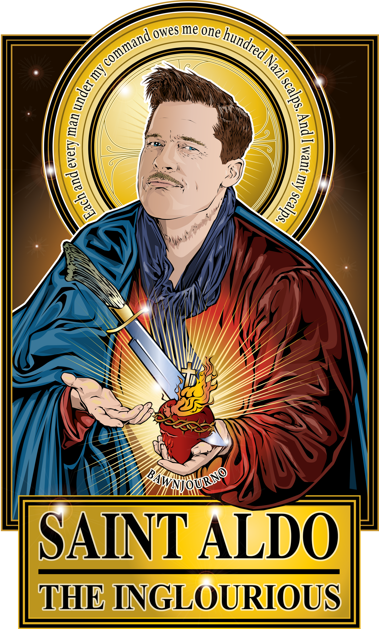 Saint Aldo The Inglorious Poster-Posters-Cleaverandblade.com