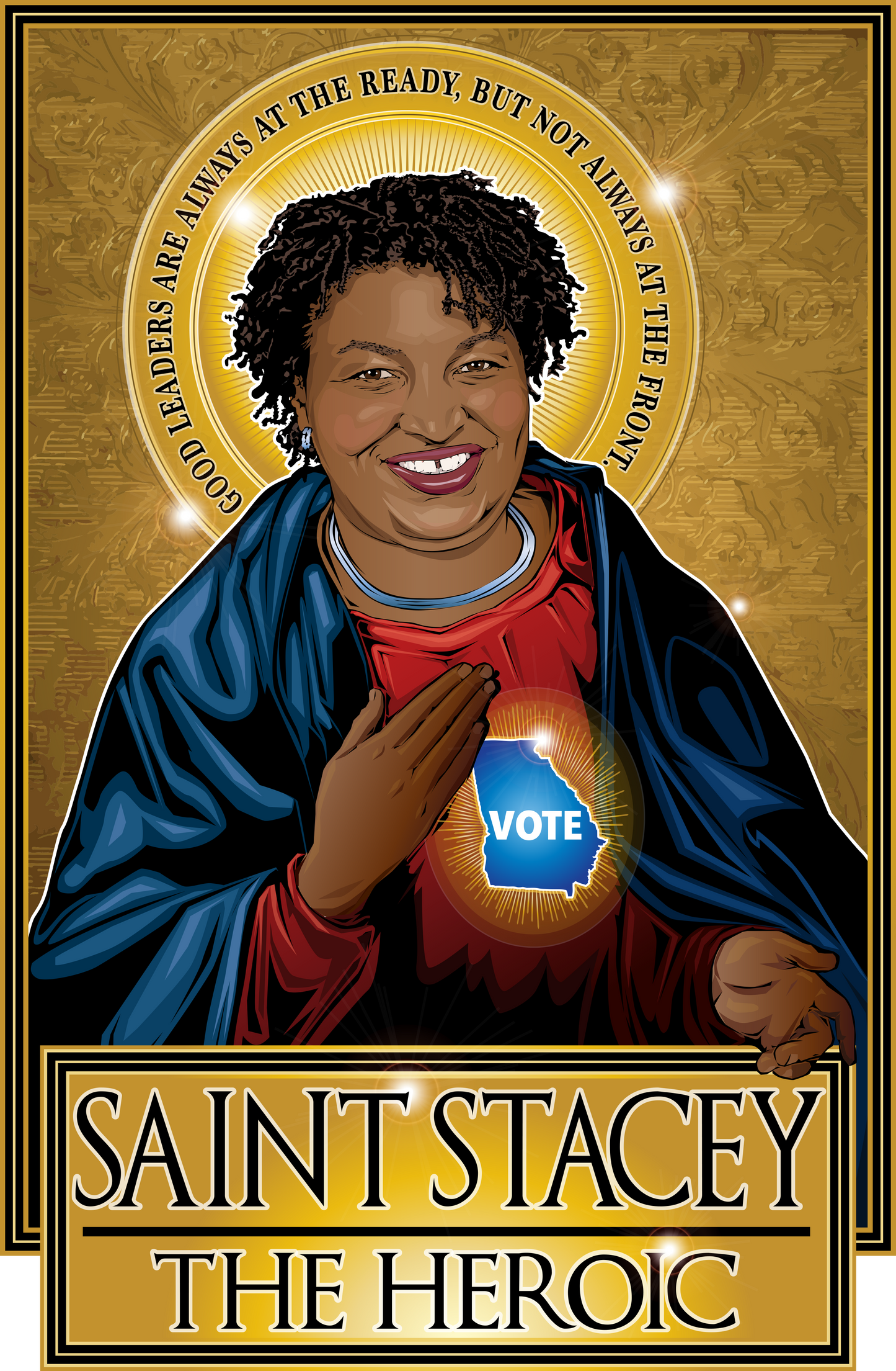Saint Stacey The Heroic Poster-Posters-Cleaverandblade.com