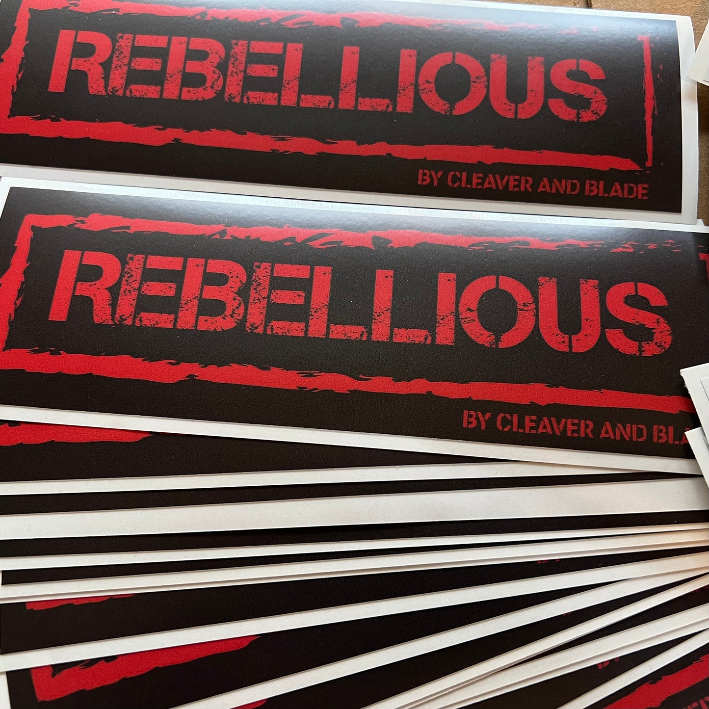 Rebellious Black Bumper Sticker