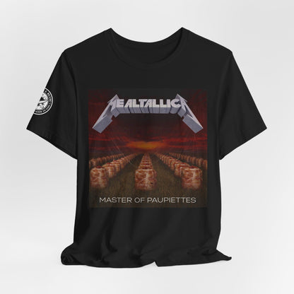 The MEALTALLICA™ – Master of Paupiettes Tee is built for chefs who run their stations like act