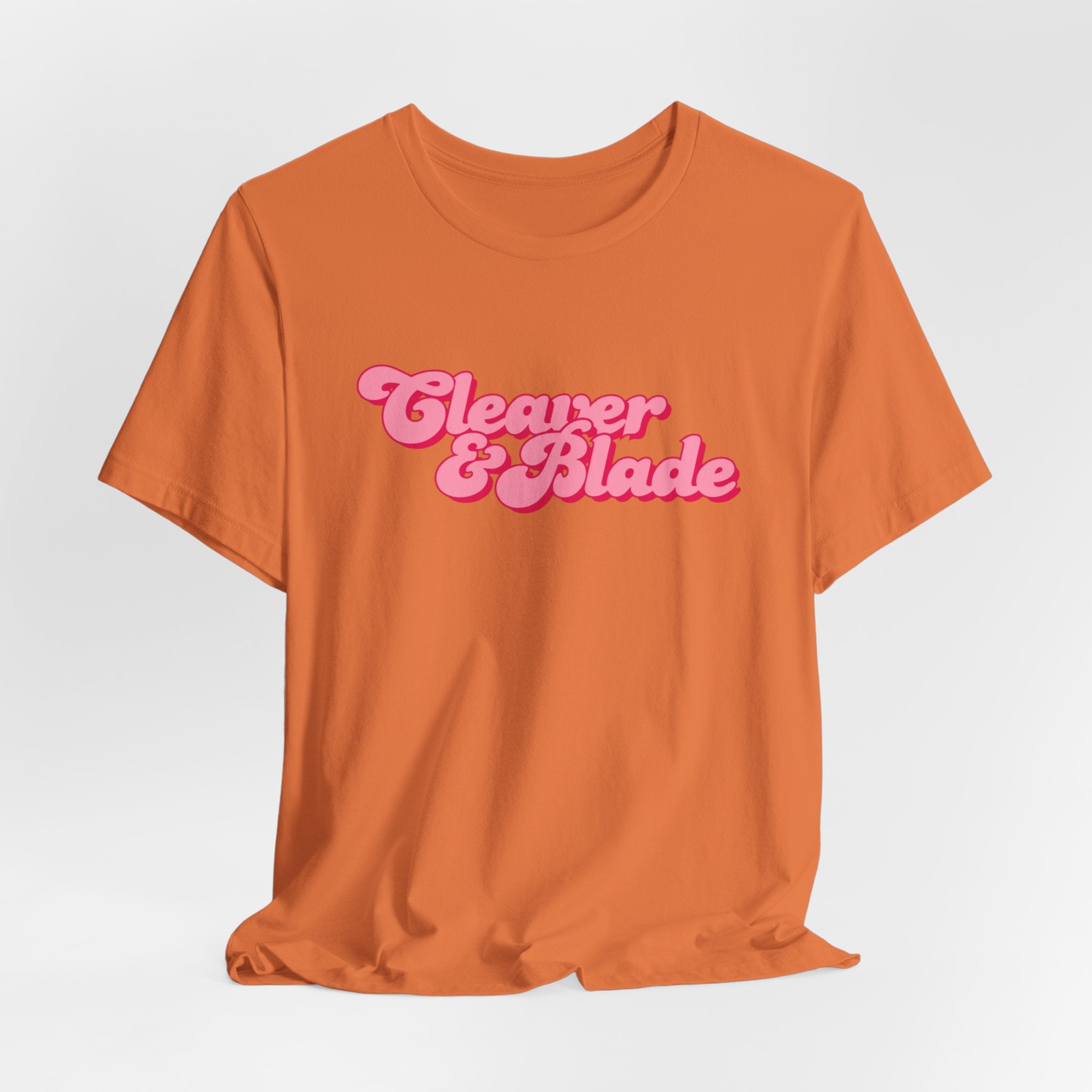 Cleaner & Blade Pink Retro Logo Tee