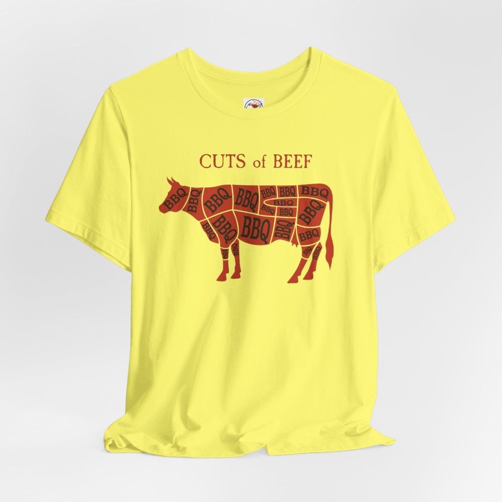 BBQ Butcher Cuts of Cow T‑Shirt — Vintage Barbecue Tee