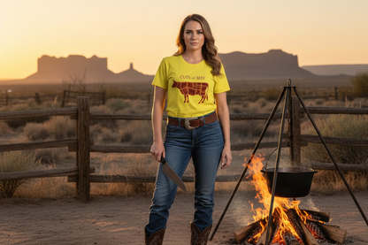 BBQ Butcher Cuts of Cow T‑Shirt — Vintage Barbecue Tee
