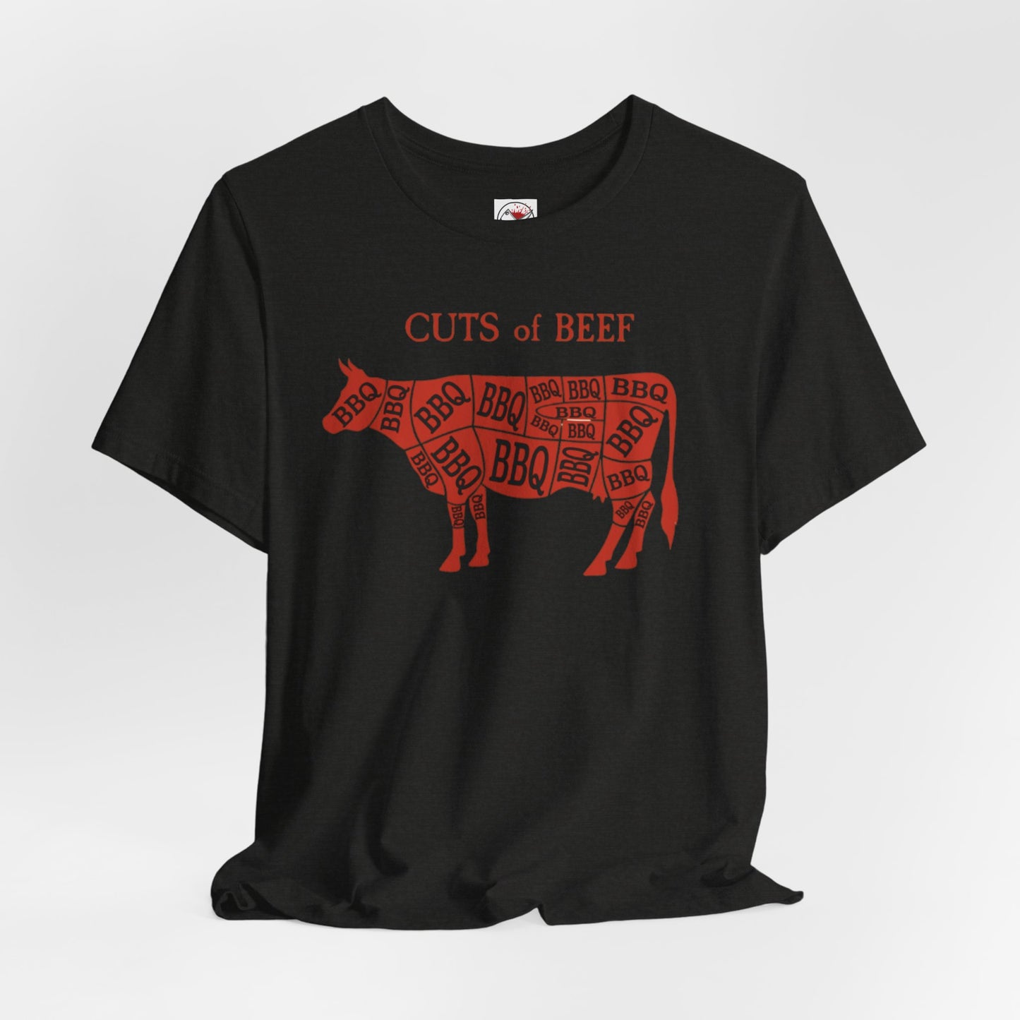 BBQ Butcher Cuts of Cow T‑Shirt — Vintage Barbecue Tee
