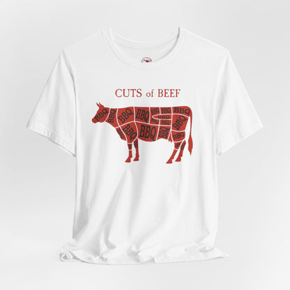 BBQ Butcher Cuts of Cow T‑Shirt — Vintage Barbecue Tee