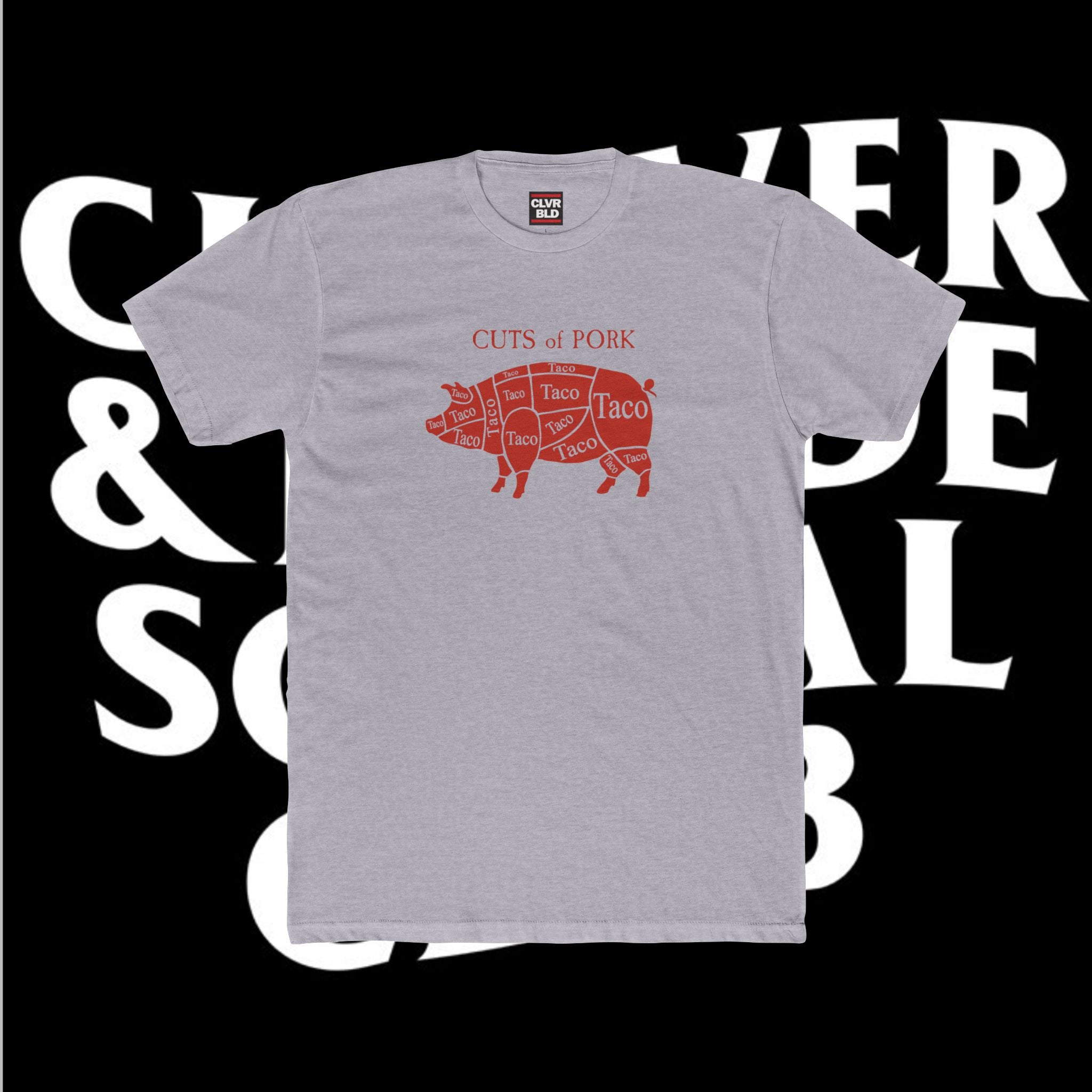 Cuts of Pork Tacos Tee — Pork Cuts Graphic T-Shirt for Taco Lovers