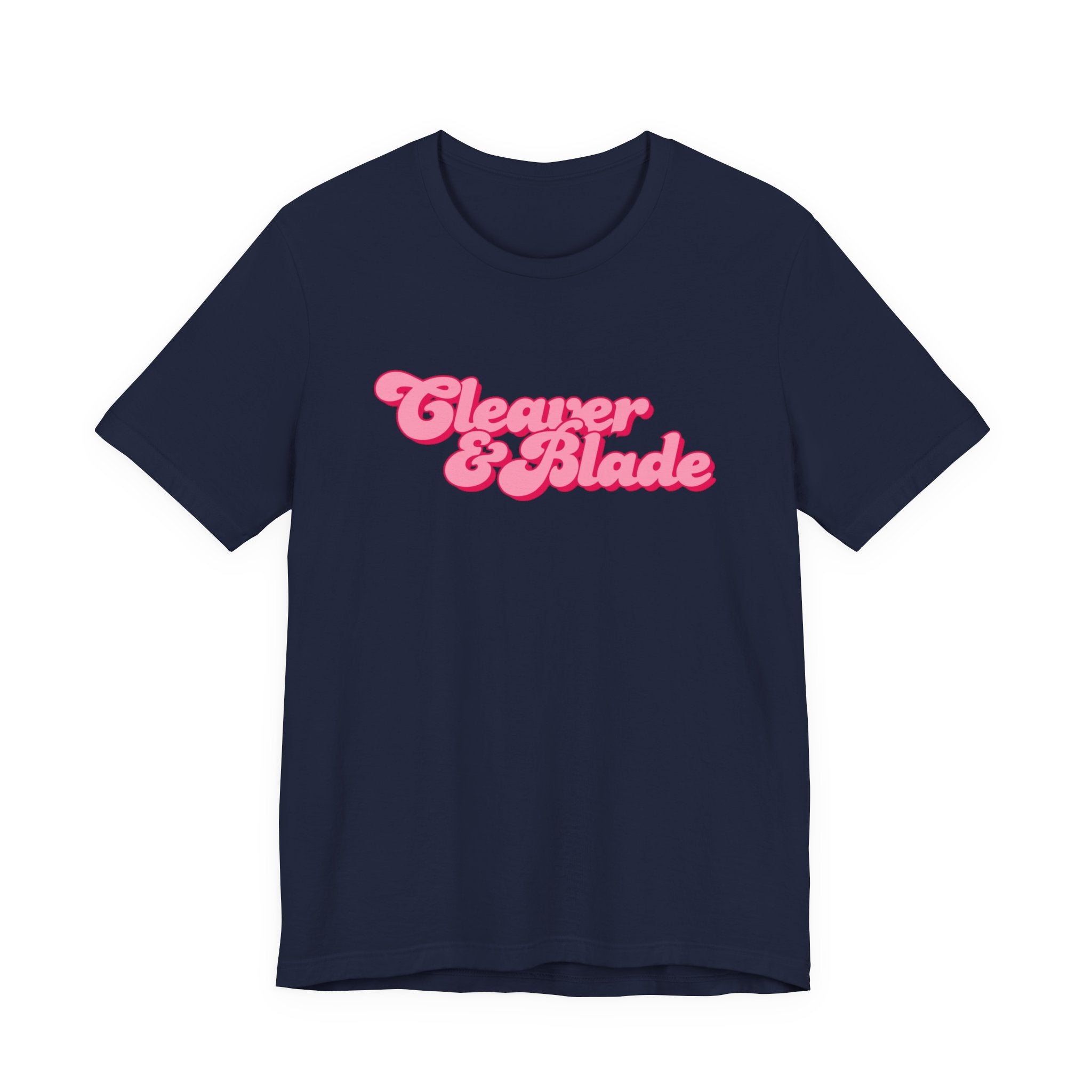 Cleaner & Blade Pink Retro Logo Tee