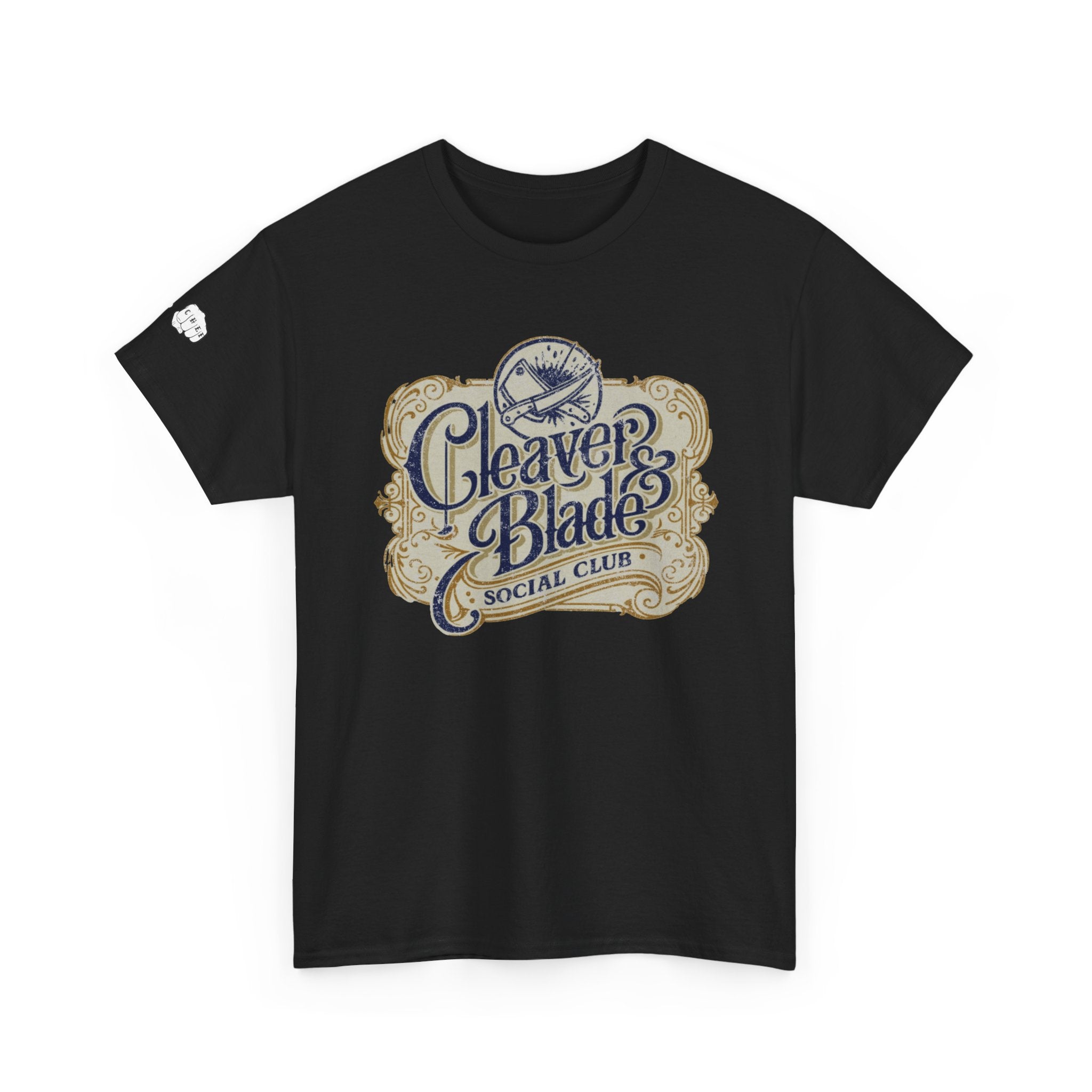 Cleaver & Blade Social Club T-Shirt — Vintage Barbershop Logo Tee