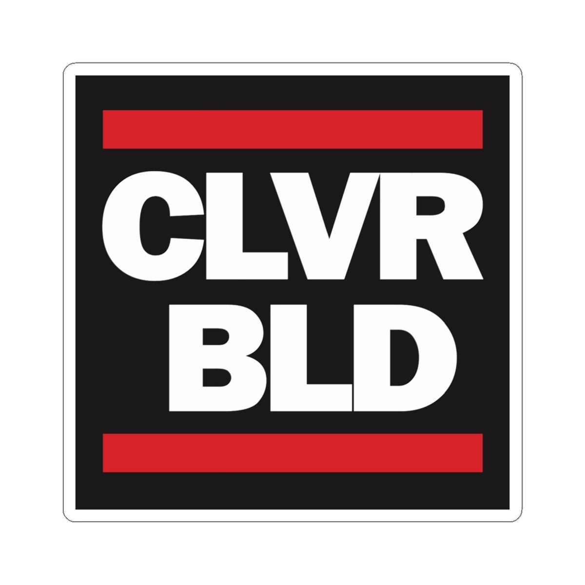 CLVR BLD Square Sticker — Bold Minimalist Laptop Decal
