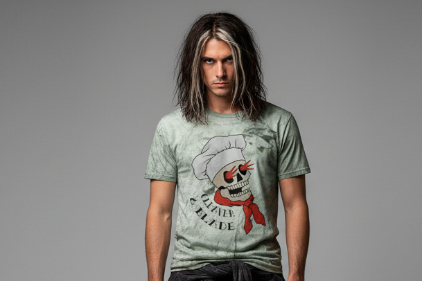 Skull Chef T-Shirt — 'Culinary Blade' Graphic Tee