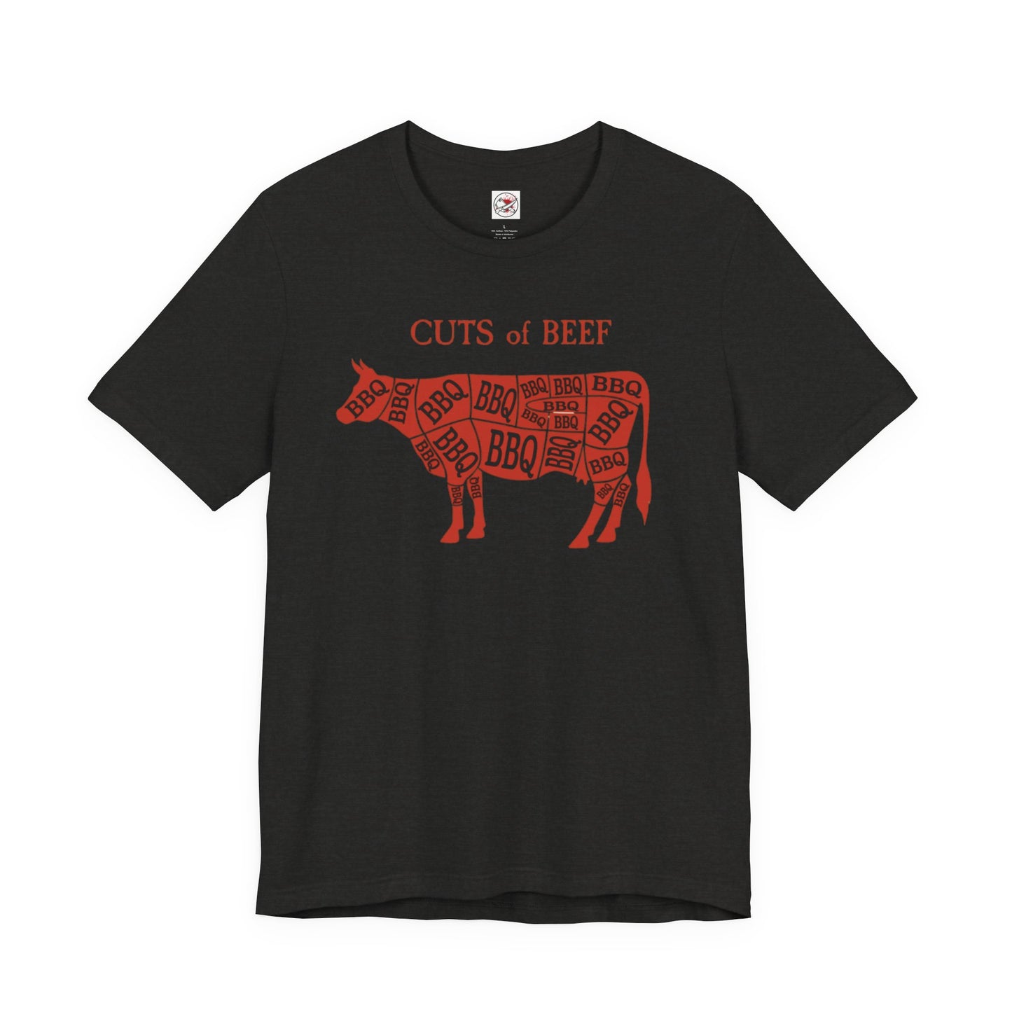 BBQ Butcher Cuts of Cow T‑Shirt — Vintage Barbecue Tee
