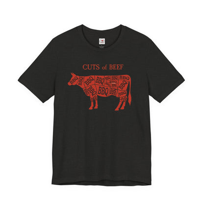 BBQ Butcher Cuts of Cow T‑Shirt — Vintage Barbecue Tee