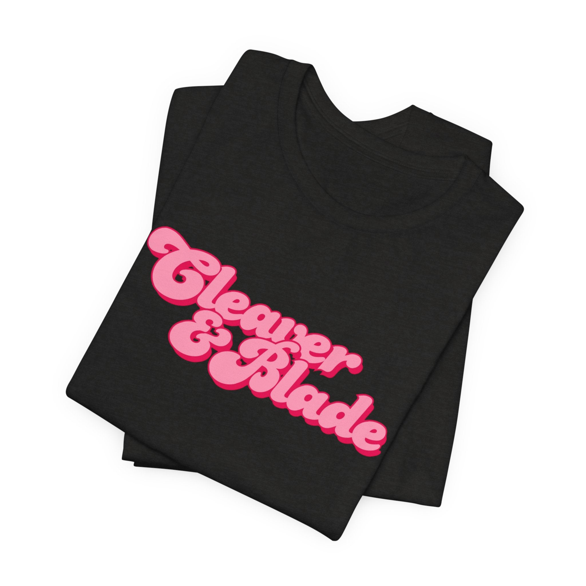 Cleaner & Blade Pink Retro Logo Tee