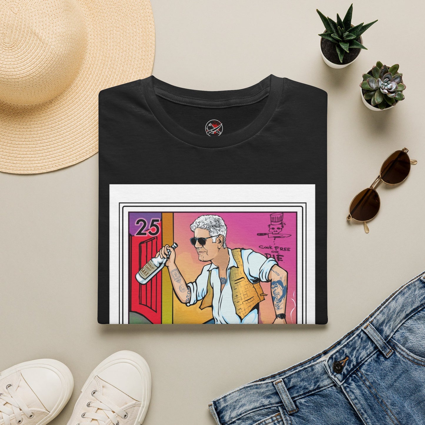 El Bourdain Chef Shirt | Cook Free or Die | Cleaver & Blade