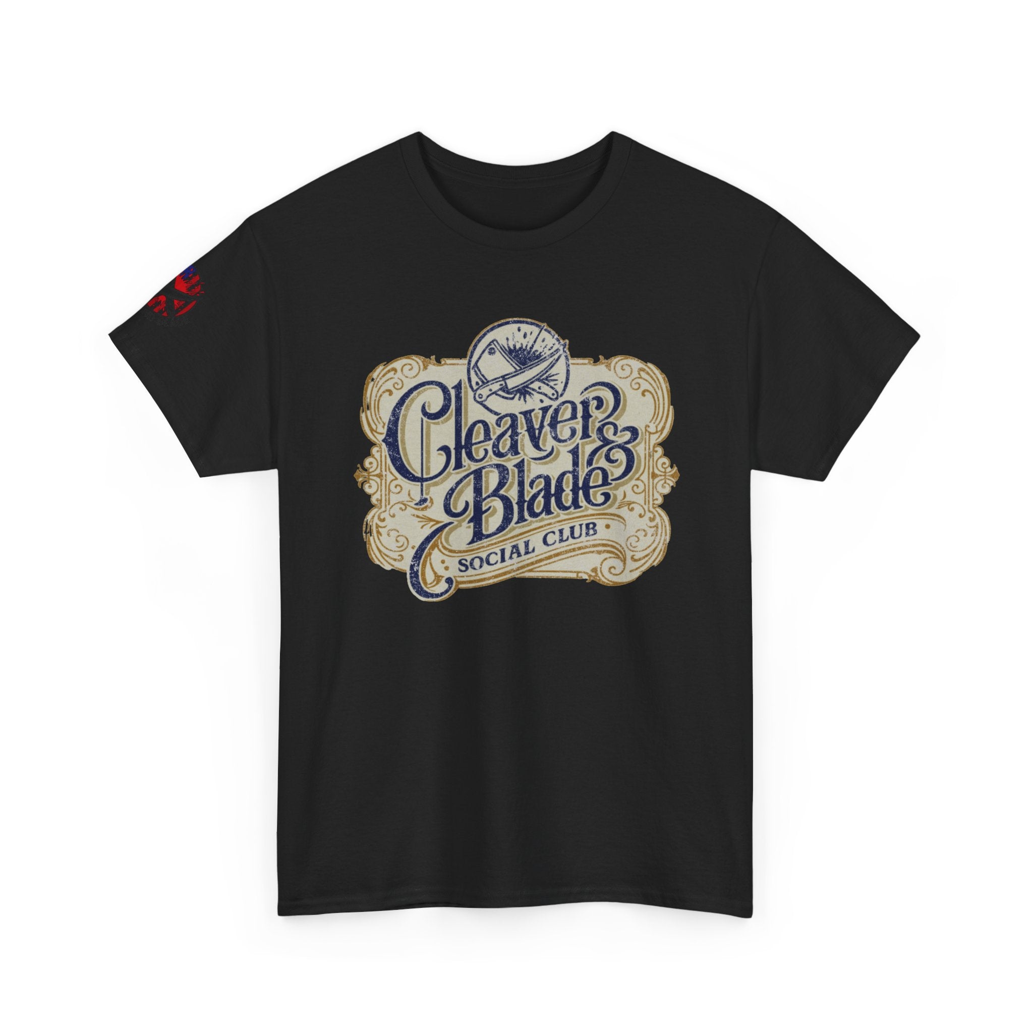 Cleaver & Blade Social Club T-Shirt — Vintage Barbershop Logo Tee