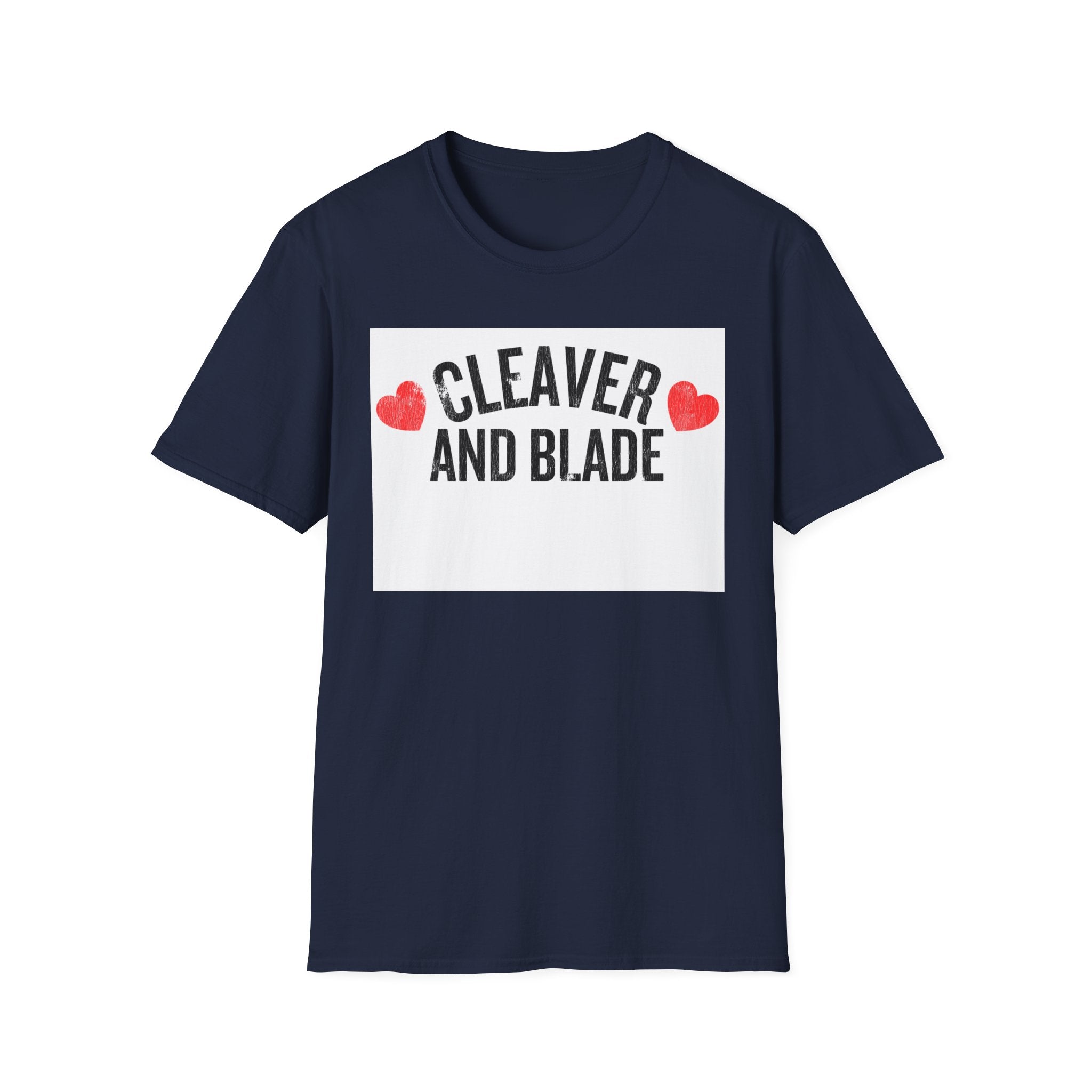 Cleaver And Blade T-Shirt — Cute Kitchen Couple Chef Shirt with Heart Accents