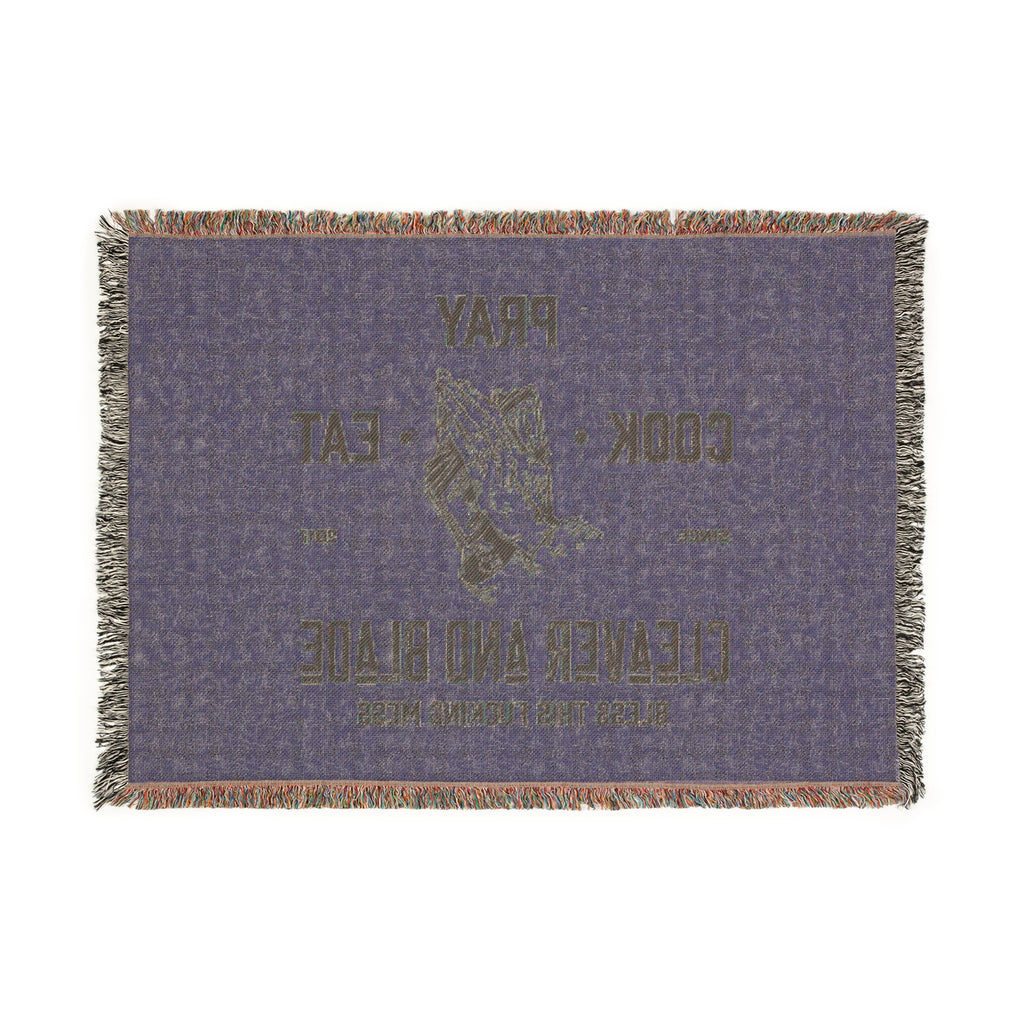 Pray Cook Eat Woven Blanket — Clever and Blade Kitchen Throw