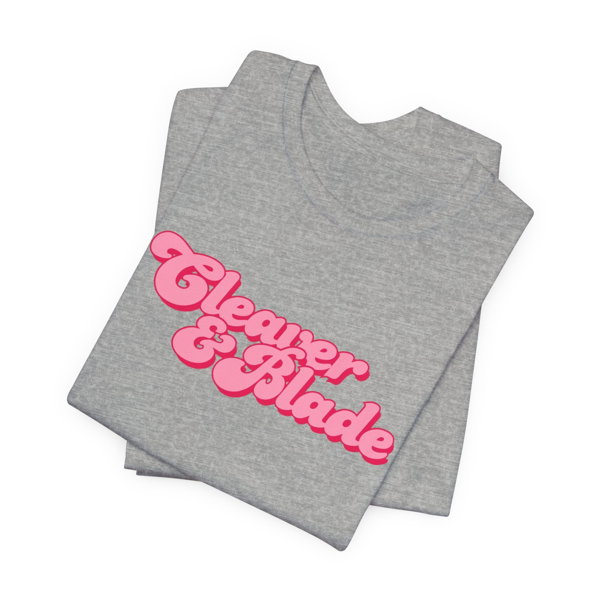 Cleaner & Blade Pink Retro Logo Tee