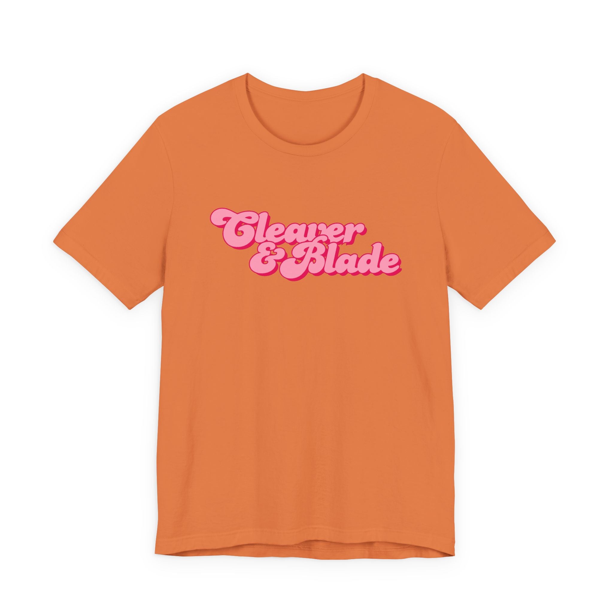 Cleaner & Blade Pink Retro Logo Tee