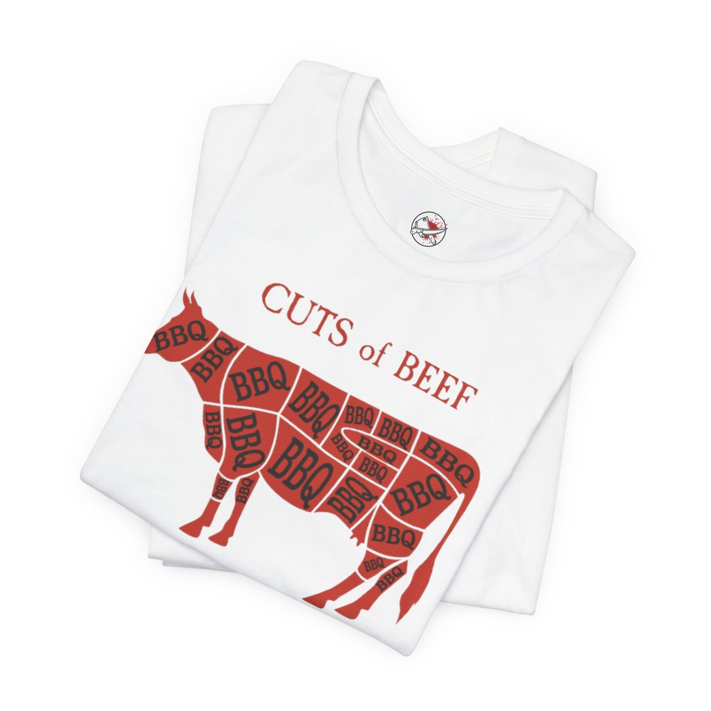 BBQ Butcher Cuts of Cow T‑Shirt — Vintage Barbecue Tee