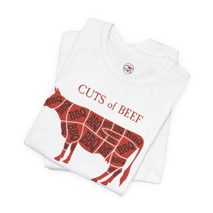 BBQ Butcher Cuts of Cow T‑Shirt — Vintage Barbecue Tee