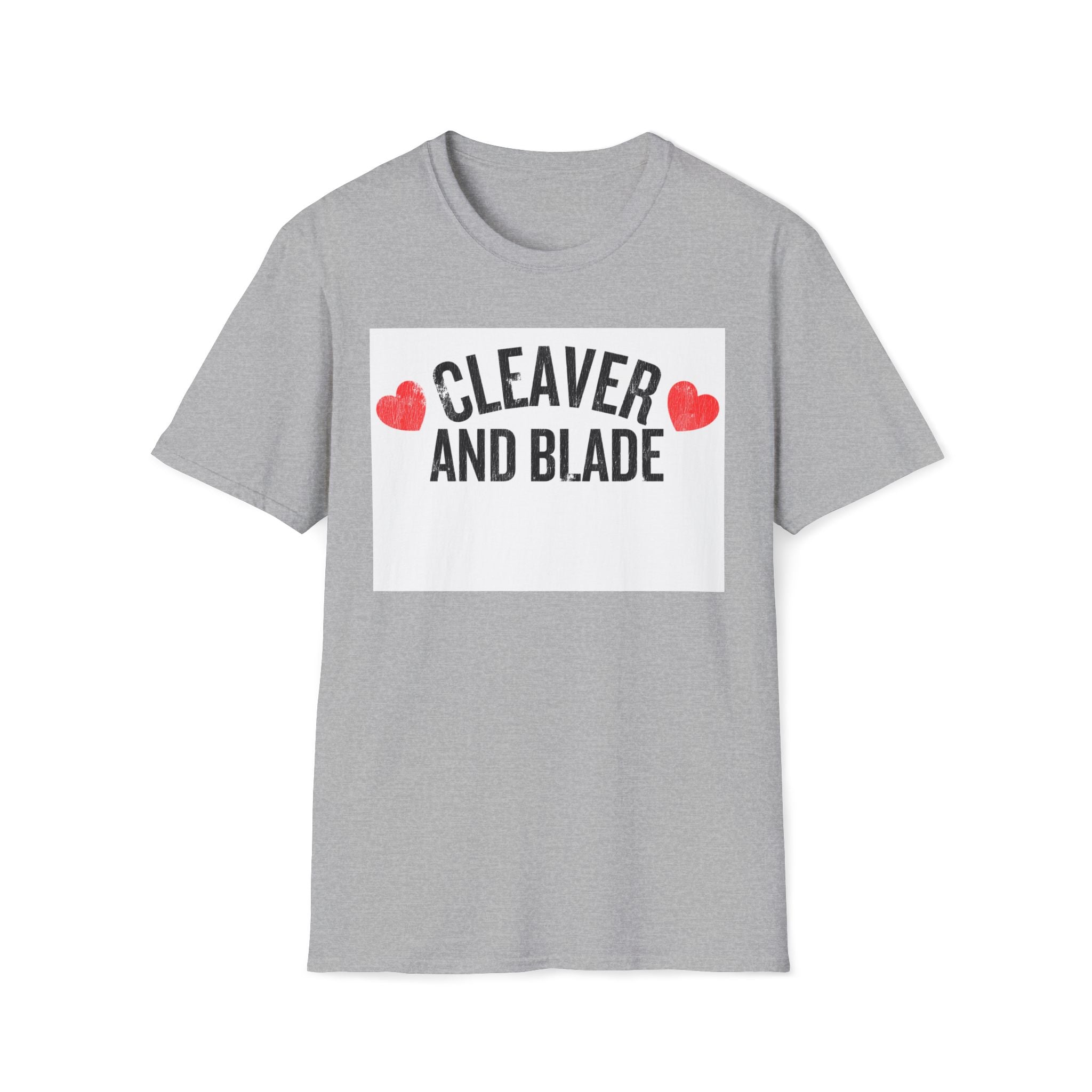 Cleaver And Blade T-Shirt — Cute Kitchen Couple Chef Shirt with Heart Accents