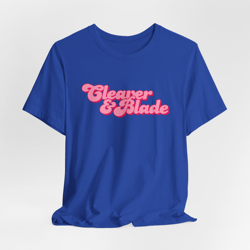 Cleaner & Blade Pink Retro Logo Tee