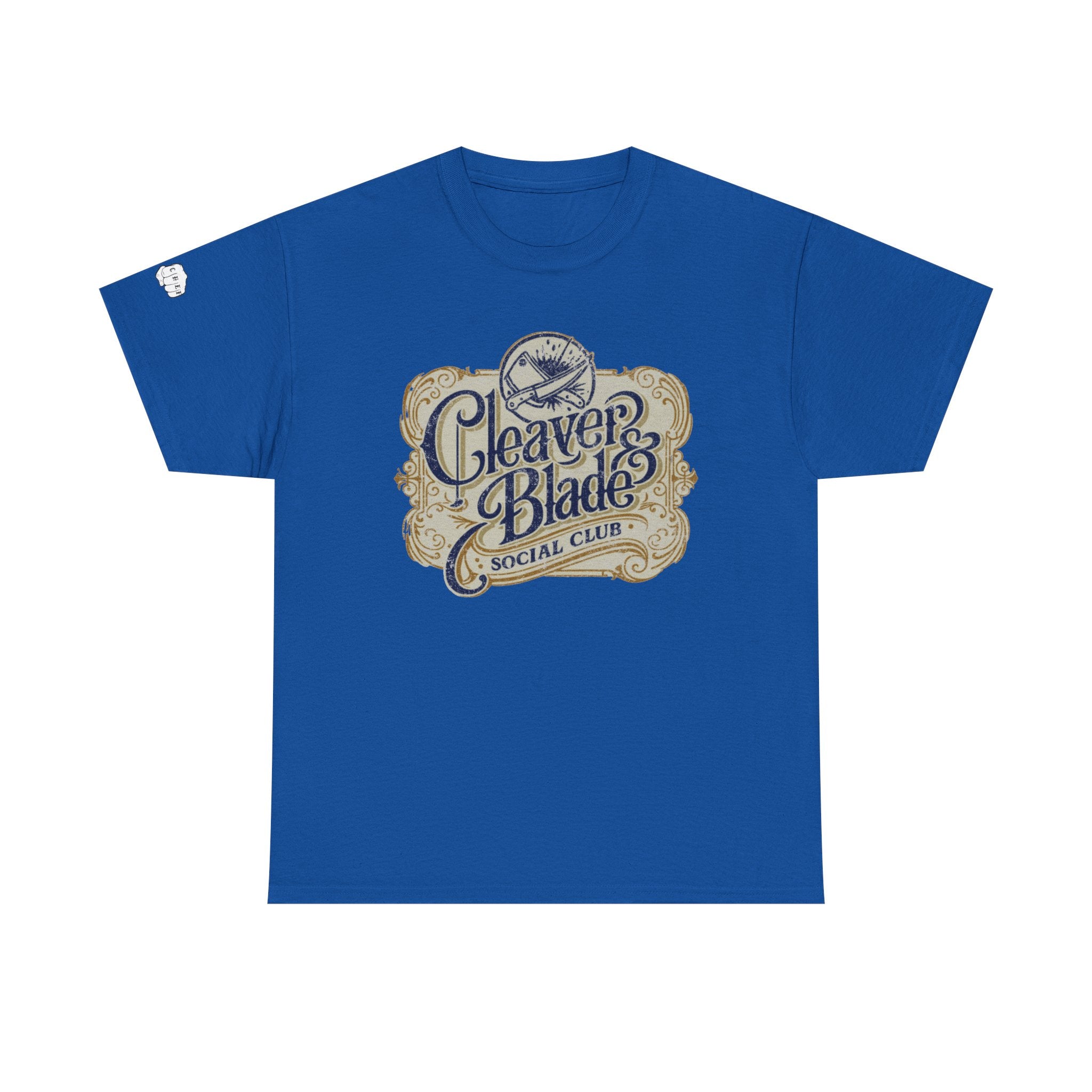 Cleaver & Blade Social Club T-Shirt — Vintage Barbershop Logo Tee