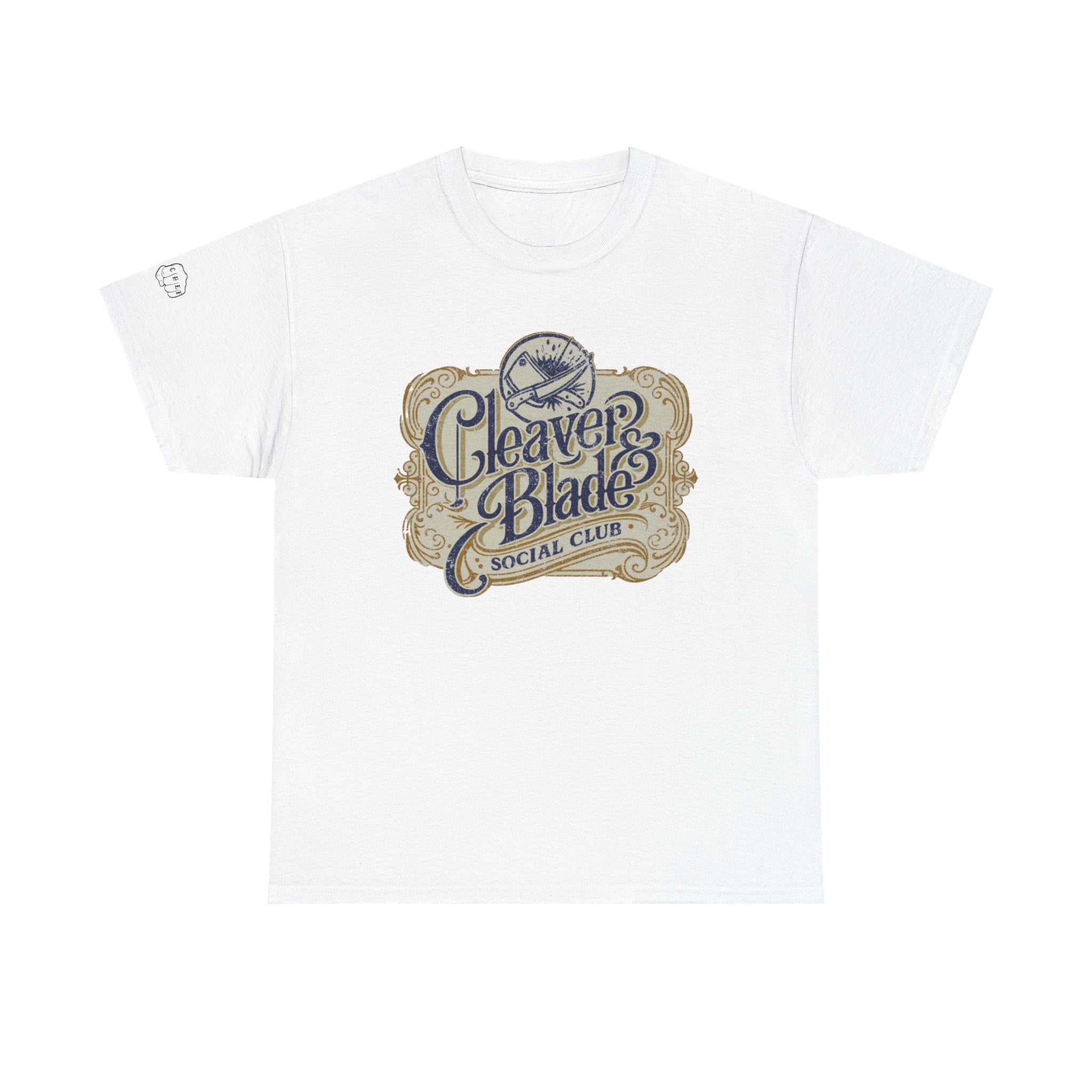 Cleaver & Blade Social Club T-Shirt — Vintage Barbershop Logo Tee