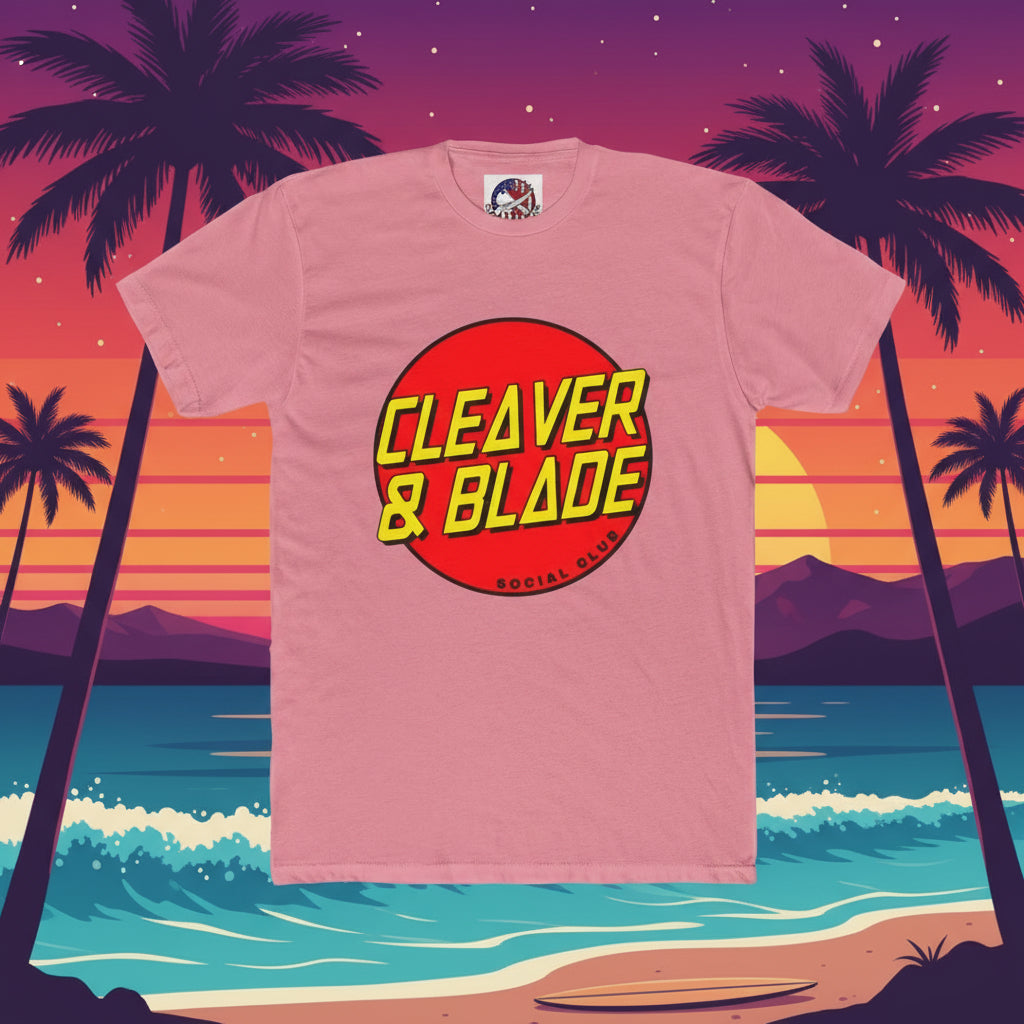 Cleaver & Blade Unisex Cotton Crew Tee - Retro Graphic Tee for Food Lovers
