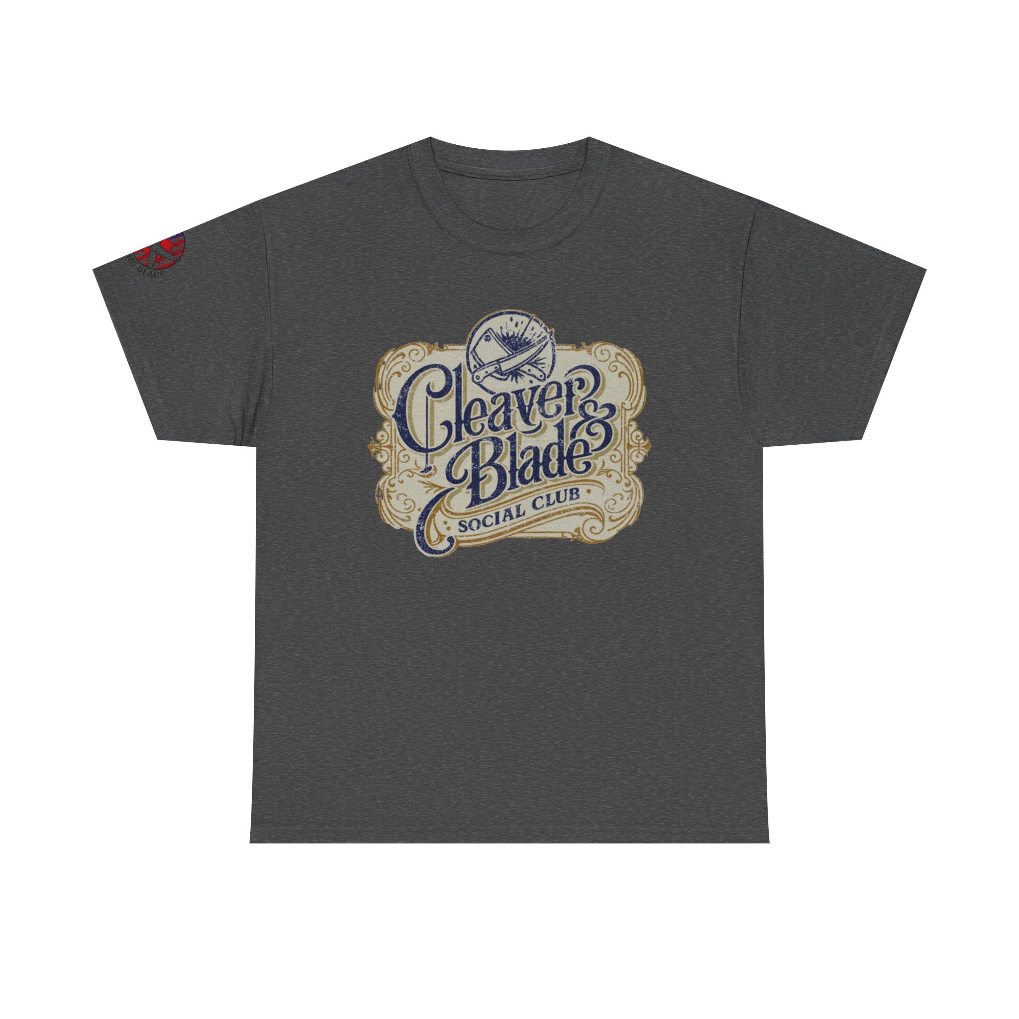 Cleaver & Blade Social Club T-Shirt — Vintage Barbershop Logo Tee