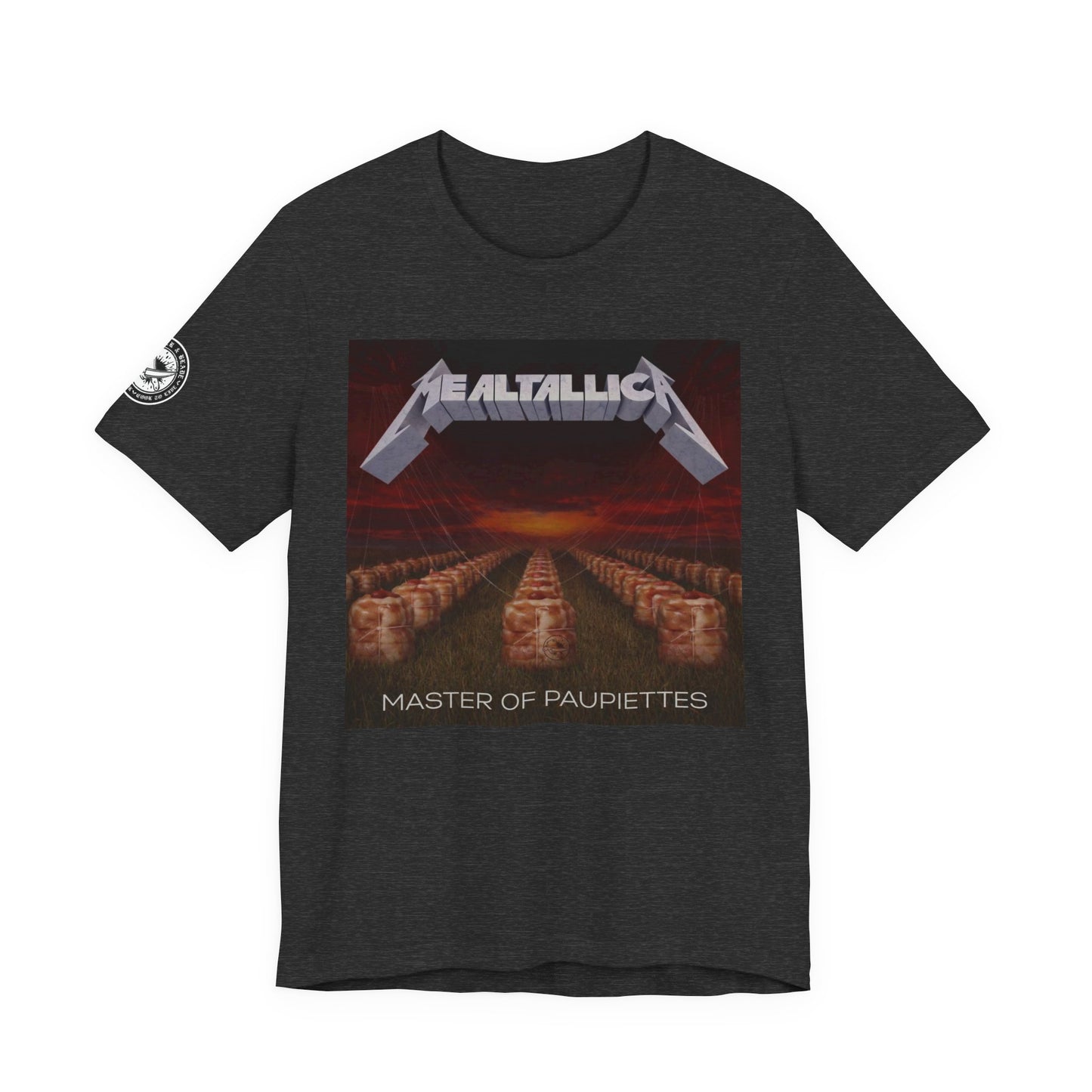 The MEALTALLICA™ – Master of Paupiettes Tee is built for chefs who run their stations like act