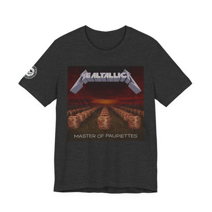 The MEALTALLICA™ – Master of Paupiettes Tee is built for chefs who run their stations like act