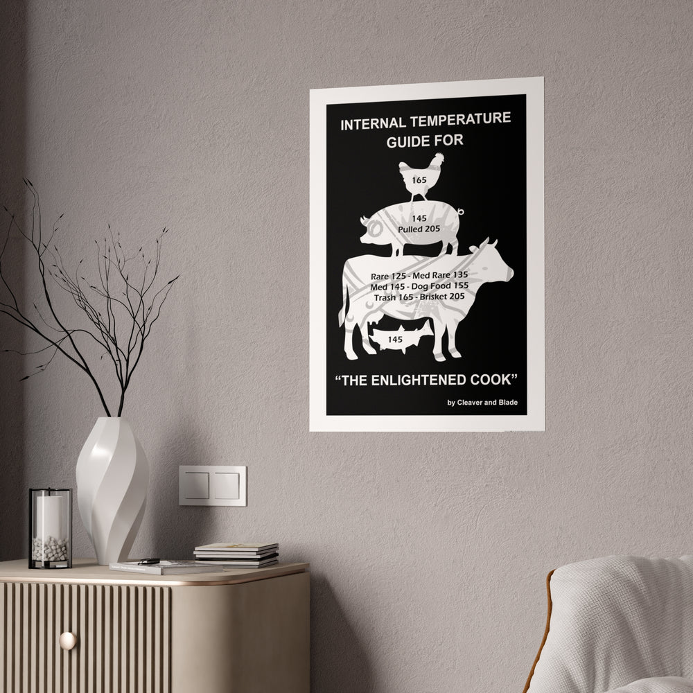 Cooking Temperature Poster — Internal Temperature Guide for Meat (The Enlightened Cook)