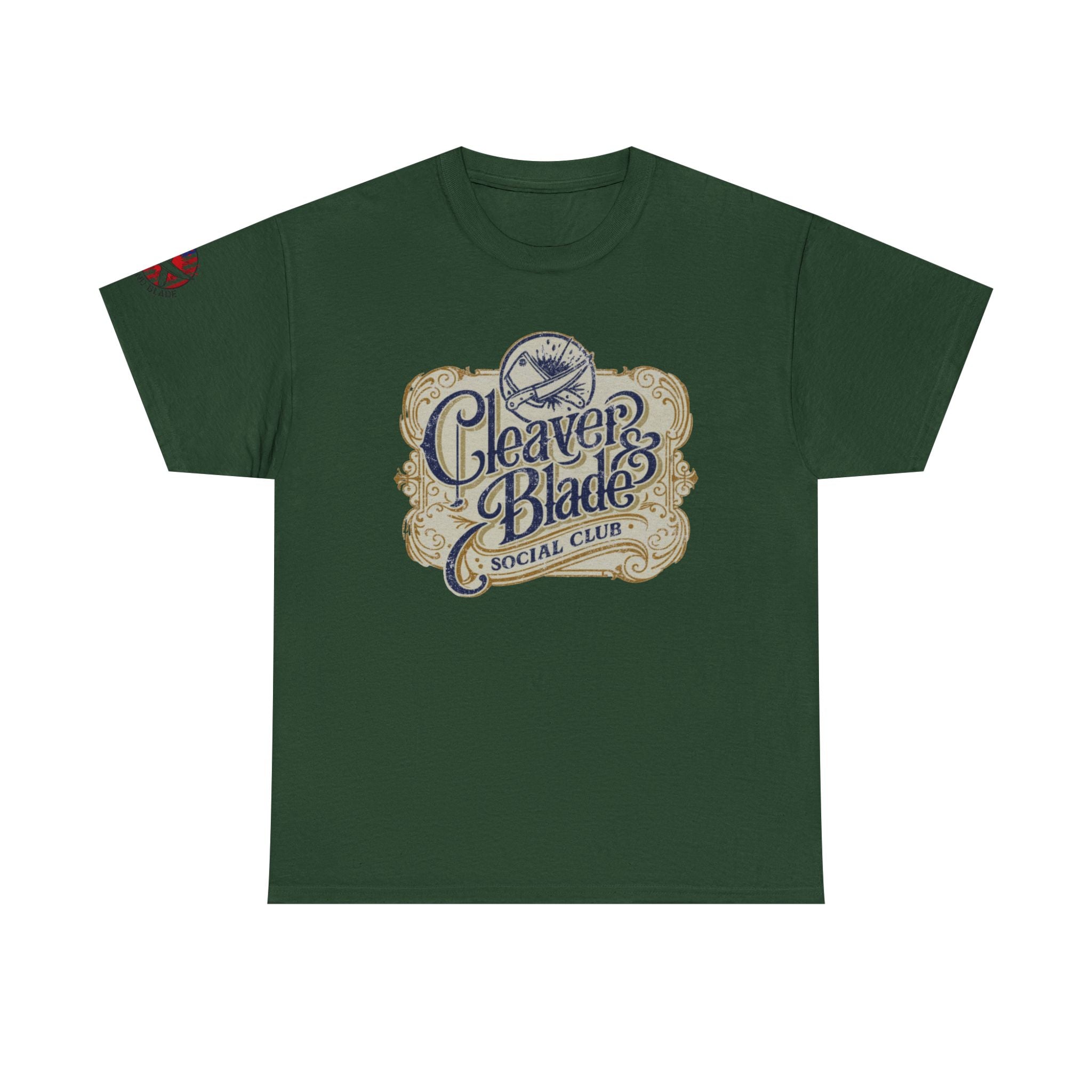 Cleaver & Blade Social Club T-Shirt — Vintage Barbershop Logo Tee