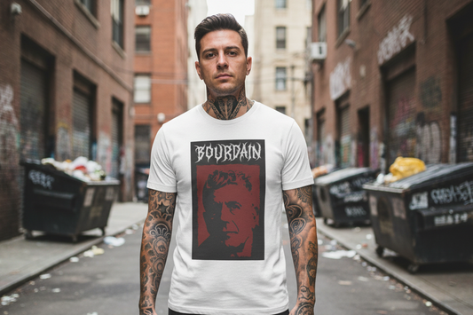 “Bourdain" Retro Red & Black Design