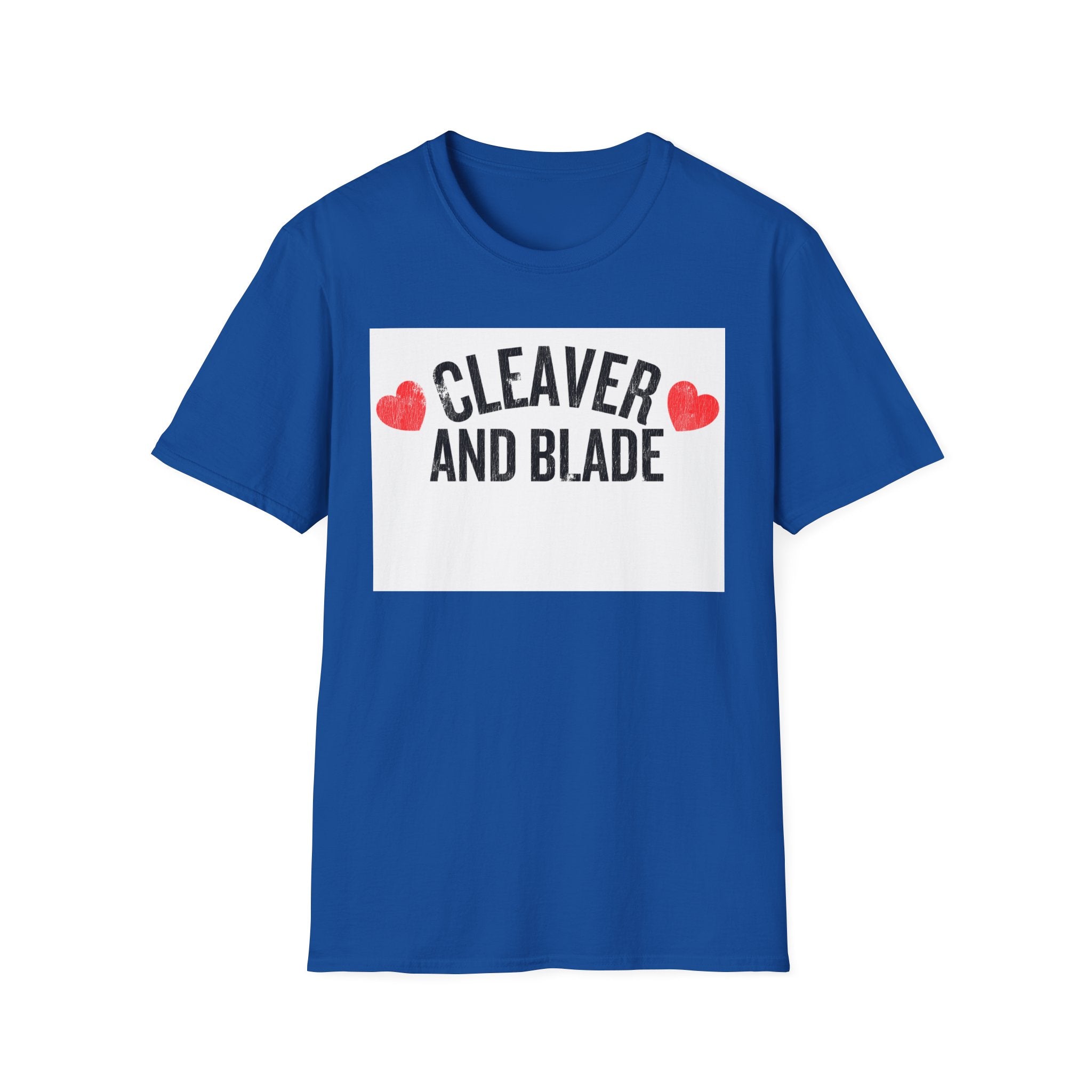 Cleaver And Blade T-Shirt — Cute Kitchen Couple Chef Shirt with Heart Accents