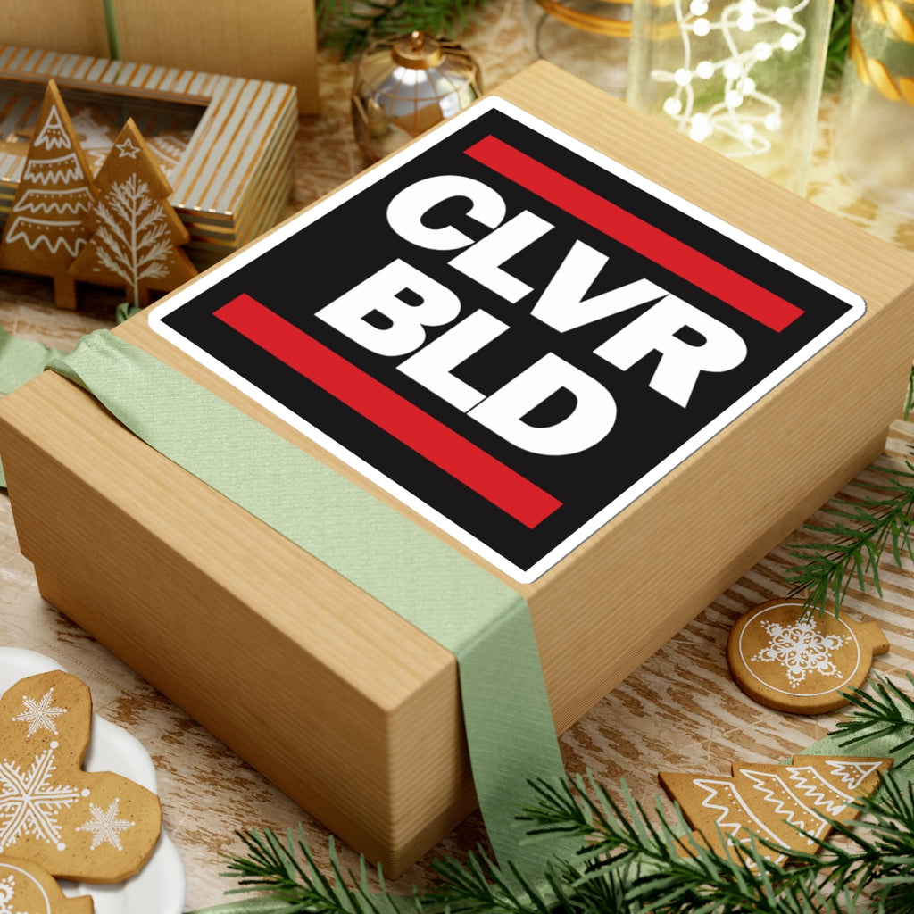 CLVR BLD Square Sticker — Bold Minimalist Laptop Decal